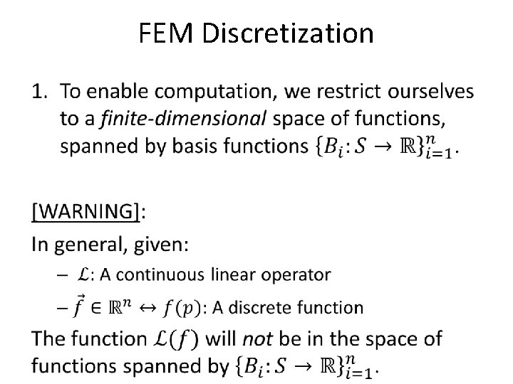 FEM Discretization • 