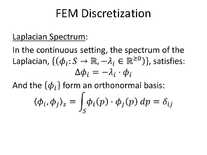 FEM Discretization • 