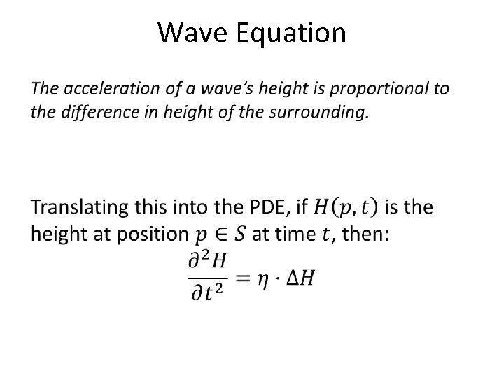 Wave Equation • 