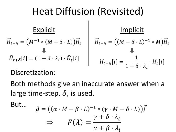 Heat Diffusion (Revisited) • 