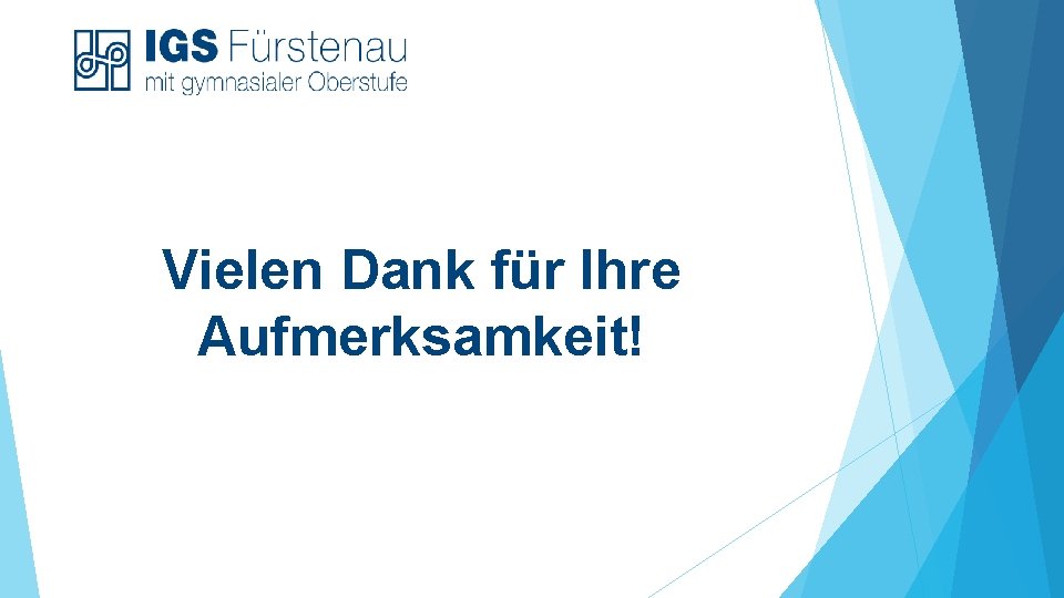 Vielen Dank für Ihre Aufmerksamkeit! 