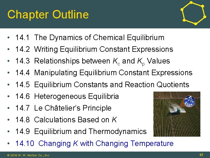 Chapter Outline • 14. 1 The Dynamics of Chemical Equilibrium • 14. 2 Writing