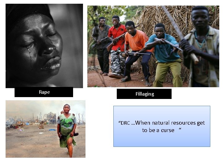 Rape Pillaging “DRC …When natural resources get to be a curse “ 