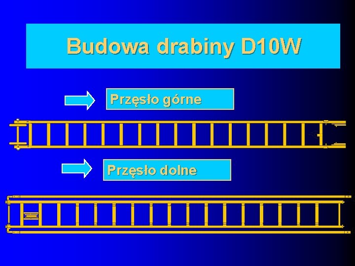 Budowa drabiny D 10 W Przęsło górne Przęsło dolne 