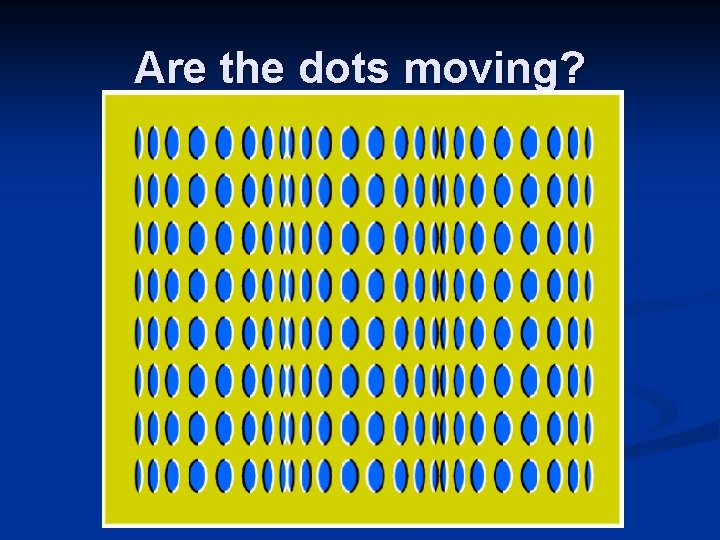 Are the dots moving? 