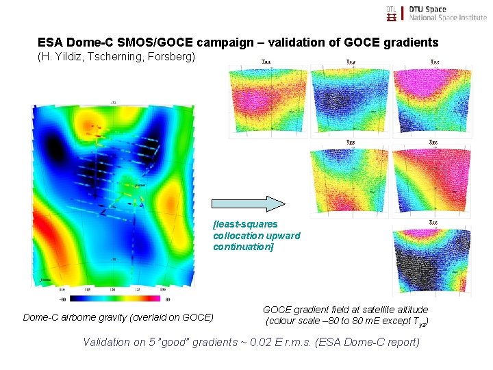 ESA Dome-C SMOS/GOCE campaign – validation of GOCE gradients (H. Yildiz, Tscherning, Forsberg) [least-squares