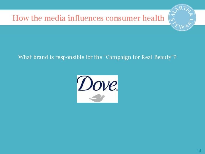 How the media influences consumer health What brand is responsible for the “Campaign for