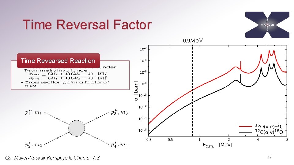 Time Reversal Factor Time Revearsed Reaction • • Cp. Mayer-Kuckuk Kernphysik: Chapter 7. 3