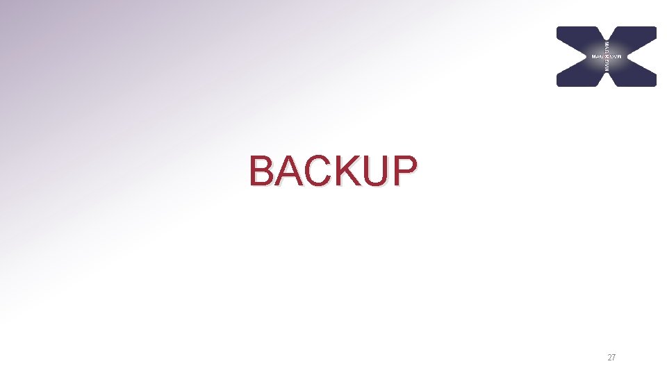 BACKUP 27 