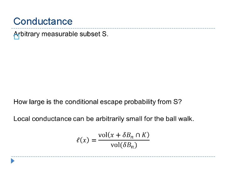 Conductance � 