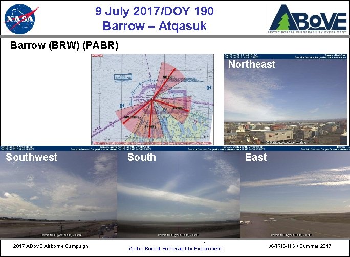 9 July 2017/DOY 190 Barrow – Atqasuk CARVE Barrow (BRW) (PABR) Northeast Southwest 2017