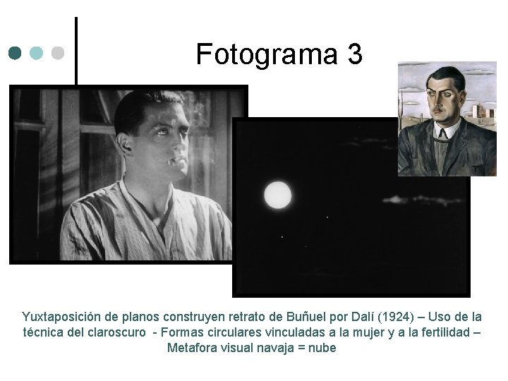 Fotograma 3 Yuxtaposición de planos construyen retrato de Buñuel por Dalí (1924) – Uso