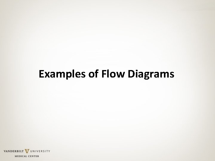 Examples of Flow Diagrams 