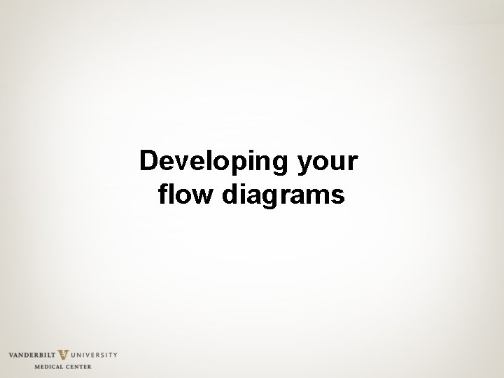 Developing your flow diagrams 