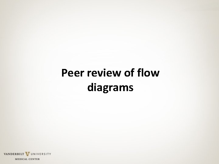 Peer review of flow diagrams 