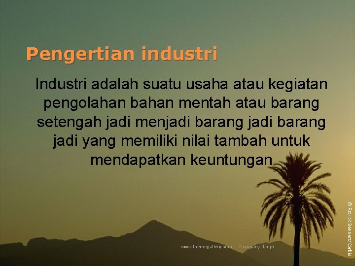 Pengertian industri Industri adalah suatu usaha atau kegiatan pengolahan bahan mentah atau barang setengah
