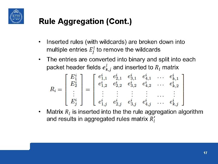 Rule Aggregation (Cont. ) 17 