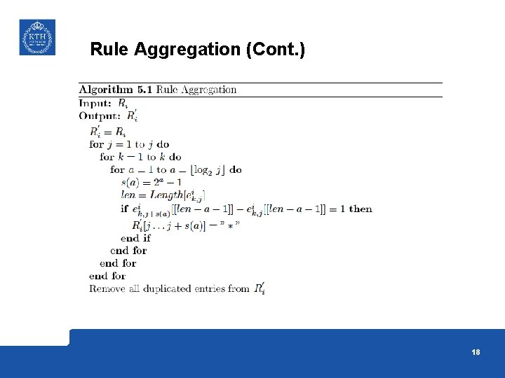 Rule Aggregation (Cont. ) 18 