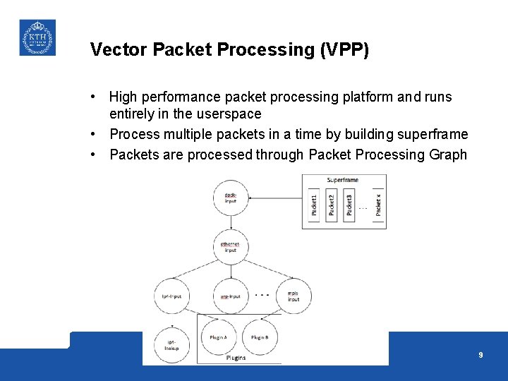 Vector Packet Processing (VPP) • High performance packet processing platform and runs entirely in