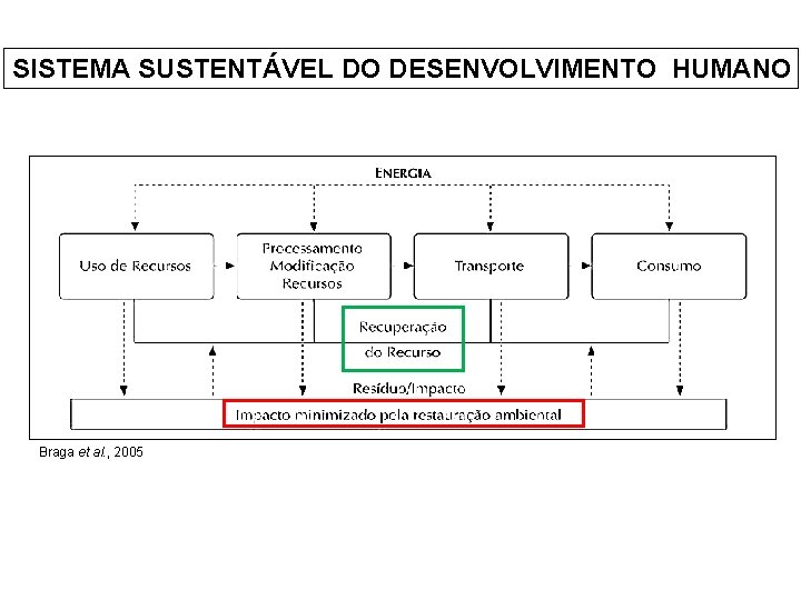 SISTEMA SUSTENTÁVEL DO DESENVOLVIMENTO HUMANO Braga et al. , 2005 