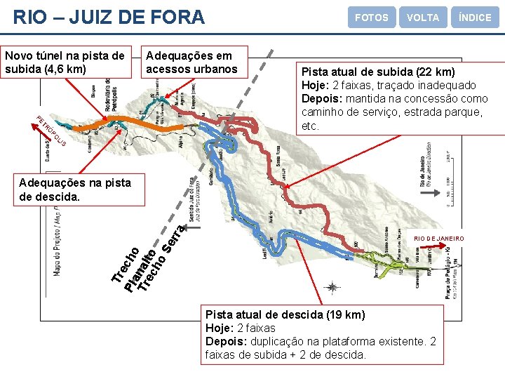 RIO – JUIZ DE FORA Novo túnel na pista de subida (4, 6 km)