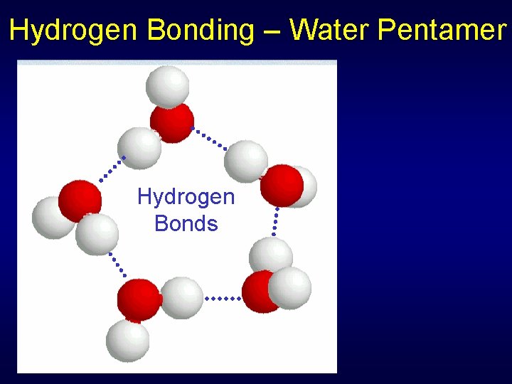 Hydrogen Bonding – Water Pentamer Hydrogen Bonds 