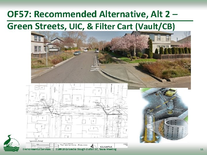 OF 57: Recommended Alternative, Alt 2 – Green Streets, UIC, & Filter Cart (Vault/CB)