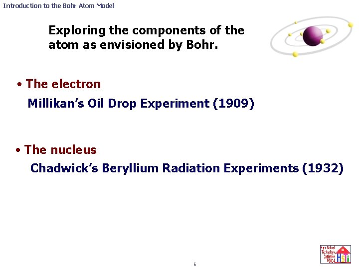 Introduction to the Bohr Atom Model Exploring the components of the atom as envisioned