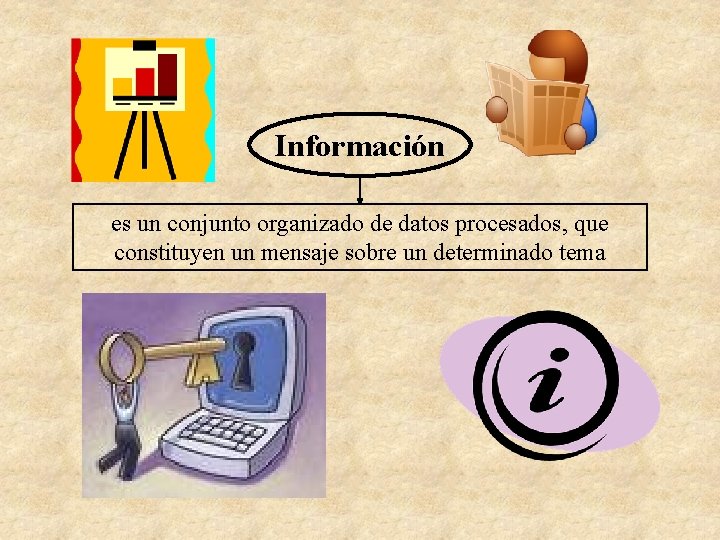 Información es un conjunto organizado de datos procesados, que constituyen un mensaje sobre un