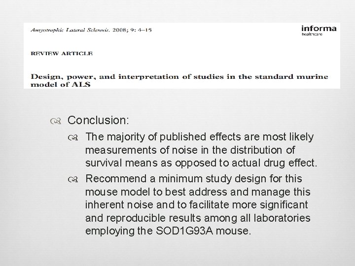  Conclusion: The majority of published effects are most likely measurements of noise in