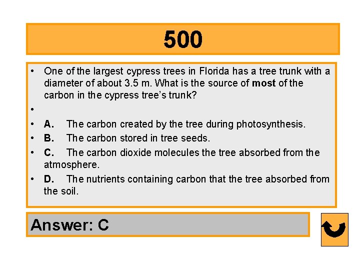 500 • One of the largest cypress trees in Florida has a tree trunk