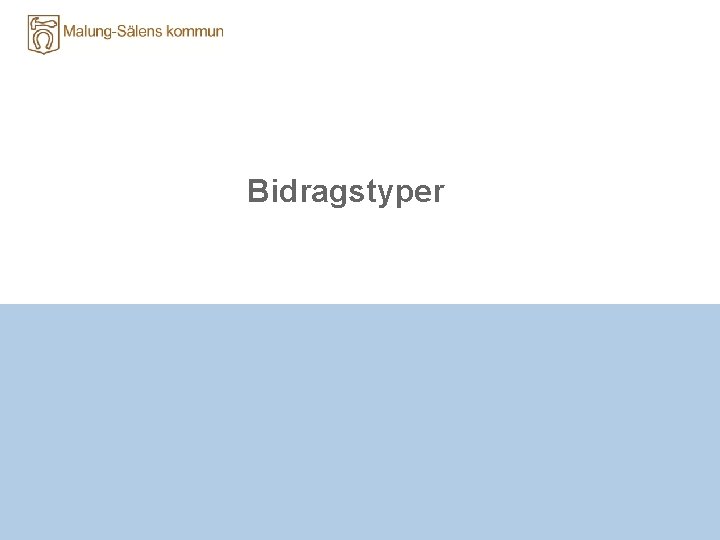 Bidragstyper 
