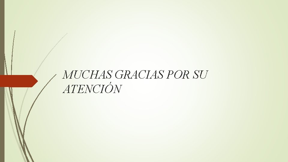 MUCHAS GRACIAS POR SU ATENCIÓN 