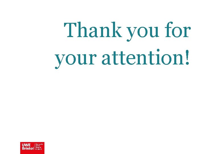 Thank you for your attention! 