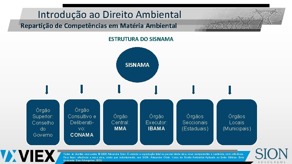  Introdução ao Direito Ambiental Repartição de Competências em Matéria Ambiental ESTRUTURA DO SISNAMA