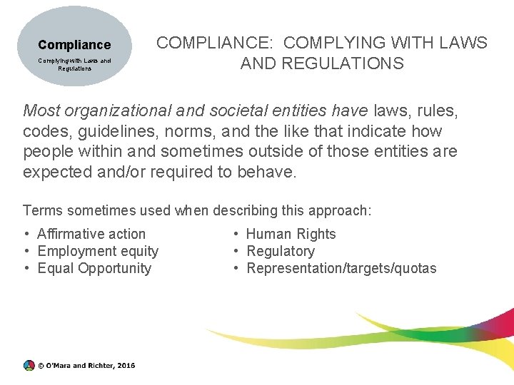  Compliance Complying with Laws and Regulations COMPLIANCE: COMPLYING WITH LAWS AND REGULATIONS Most