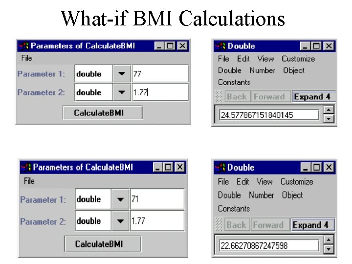 What-if BMI Calculations 