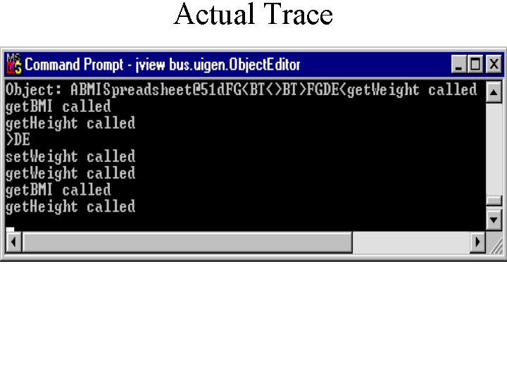 Actual Trace 