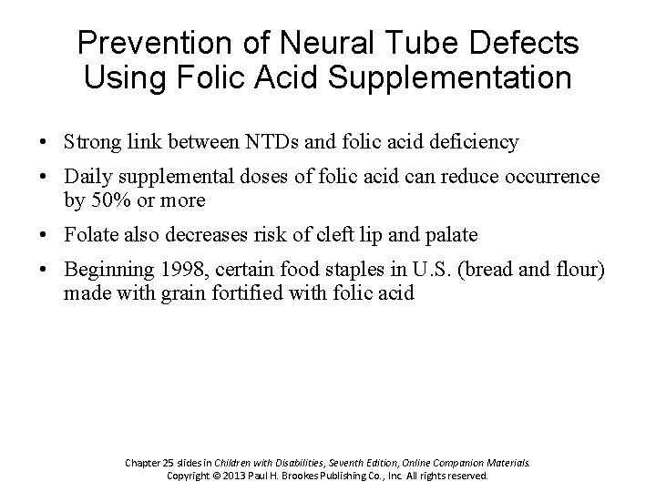 Chapter 25 Neural Tube Defects Overview The definition