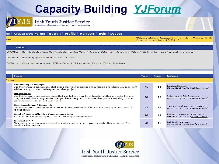 Capacity Building YJForum IYJS Change Programme 