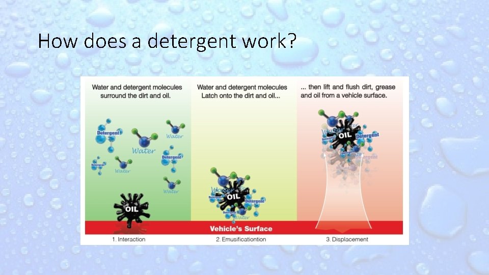 How does a detergent work? 