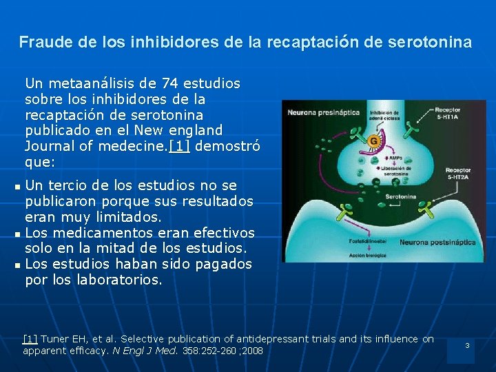 Fraude de los inhibidores de la recaptación de serotonina Un metaanálisis de 74 estudios