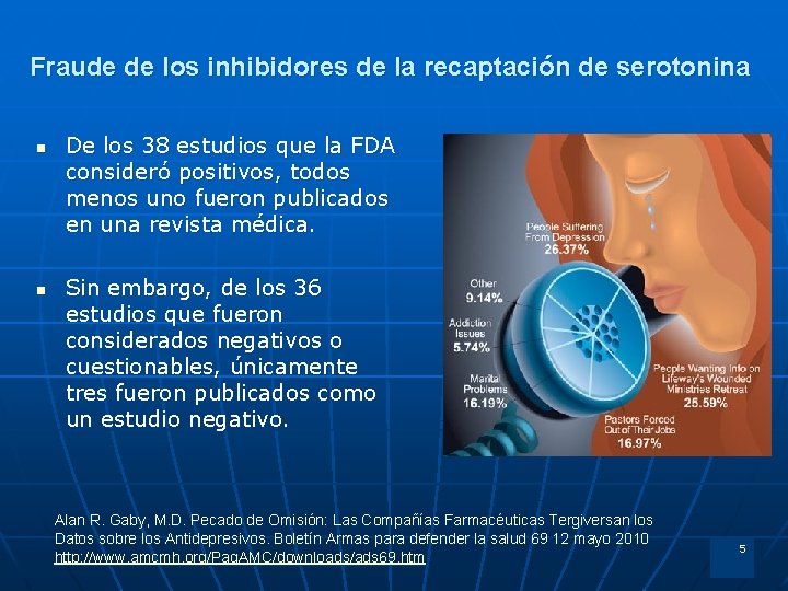 Fraude de los inhibidores de la recaptación de serotonina n n De los 38