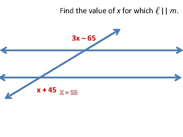 Find the value of x for which || m. 3 x – 65 x