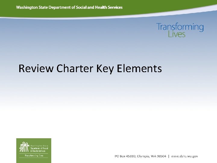 Review Charter Key Elements 