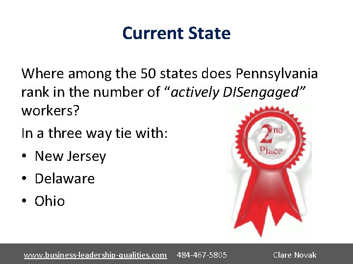 Current State Where among the 50 states does Pennsylvania rank in the number of
