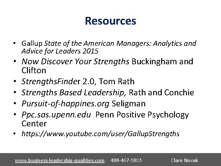 Resources • Gallup State of the American Managers: Analytics and Advice for Leaders 2015