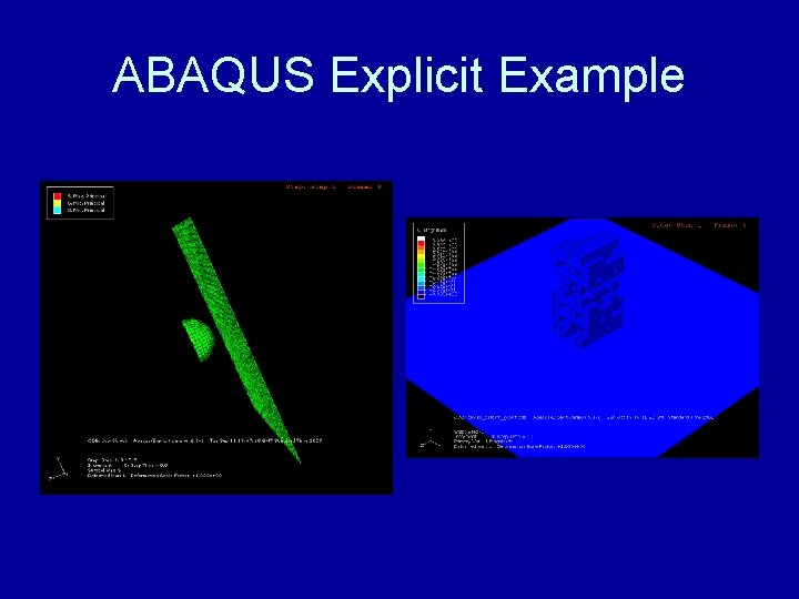 ABAQUS Explicit Example 