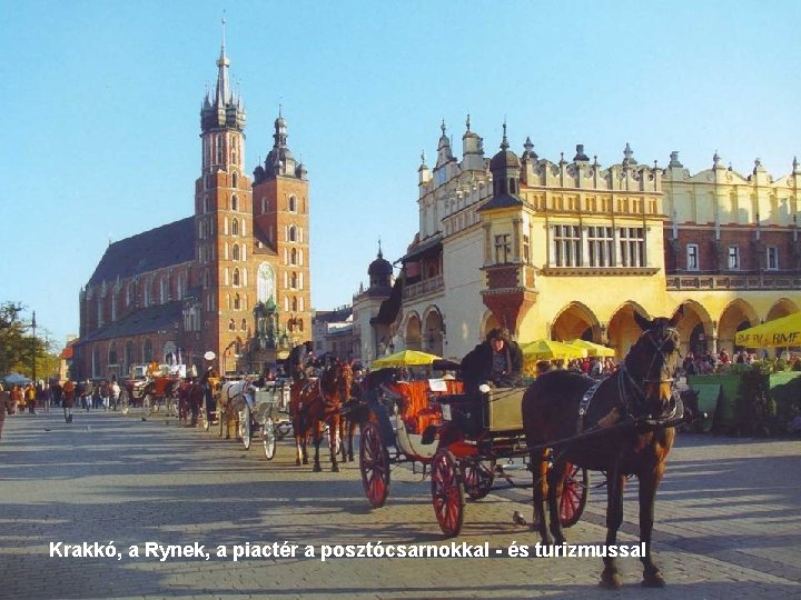 Krakkó, a Rynek, a piactér a posztócsarnokkal - és turizmussal 