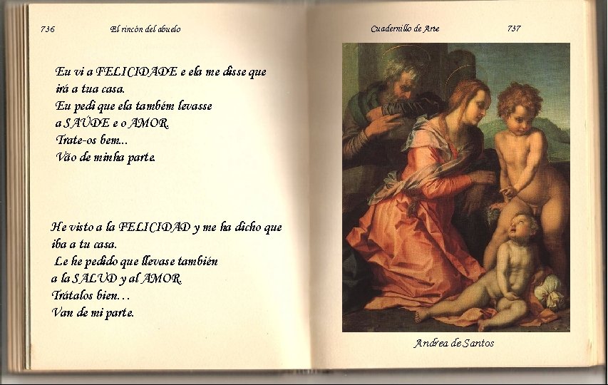 736 El rincón del abuelo Cuadernillo de Arte Eu vi a FELICIDADE e ela